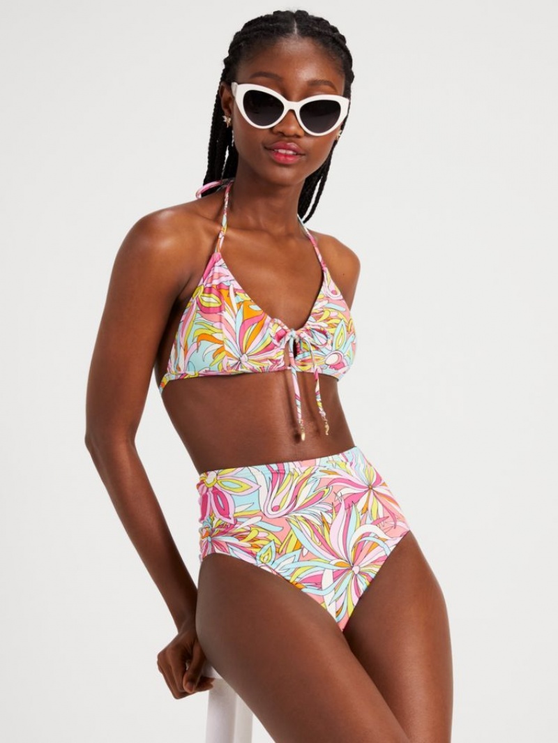 Cucumber Floral Tie Bandeau One Piece